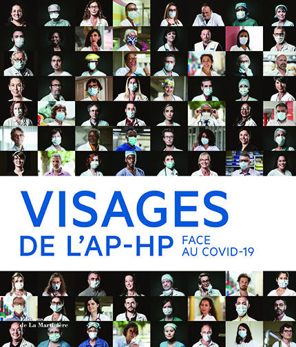 Couverture du livre "Visages de l'AP-HP face au Covid-19"