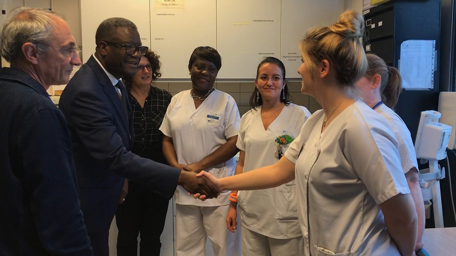 L’hôpital Avicenne AP-HP a accueilli le Dr Denis Mukwege, prix Nobel de la paix 2018
