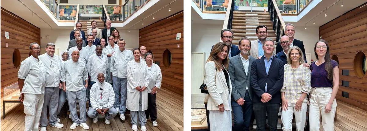Photo de l'équipe du laboratoire de pâtisserie