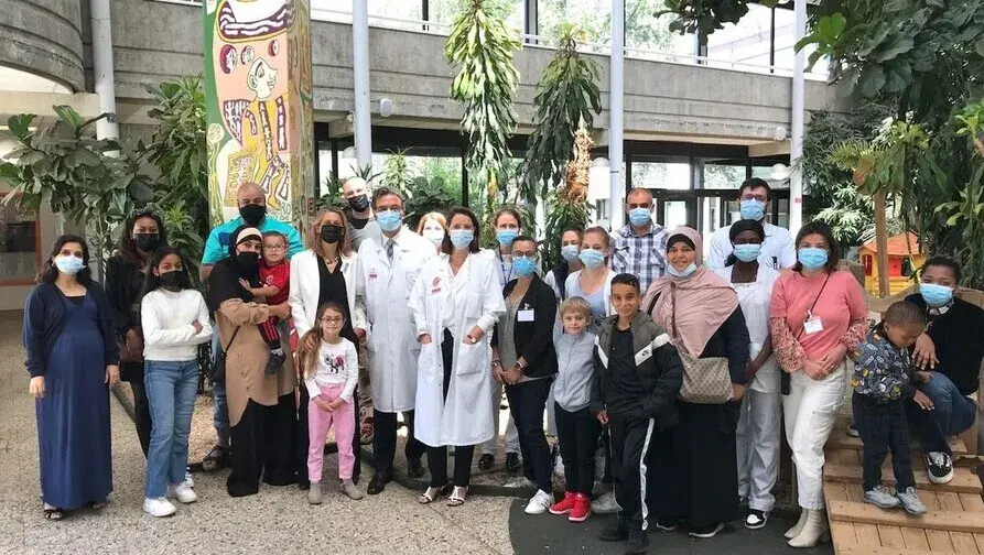 L’équipe du centre MARVU et les familles