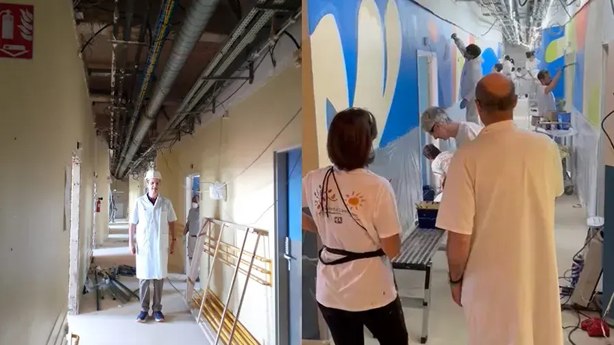 La fresque du service de neurologie de l'hôpital Bicêtre AP-HP