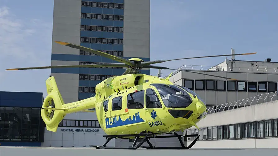 nouvel hélicoptère et d’une hélistation rénovée au SAMU 94 à l’hôpital Henri-Mondor AP-HP en vue des Jeux Olympiques de Paris 2024