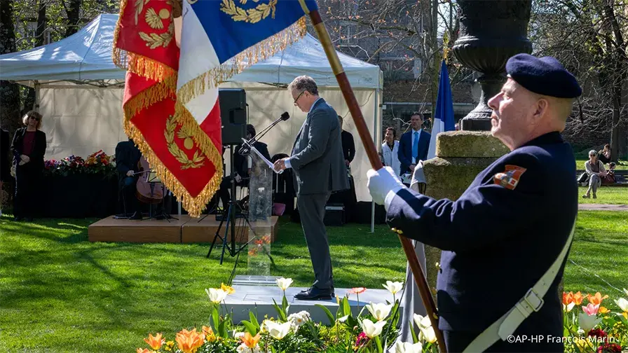 Commémoration du 80ème anniversaire de la mort de Pierre Brossolette à l'hôpital Pitié-Salpêtrière AP-HP