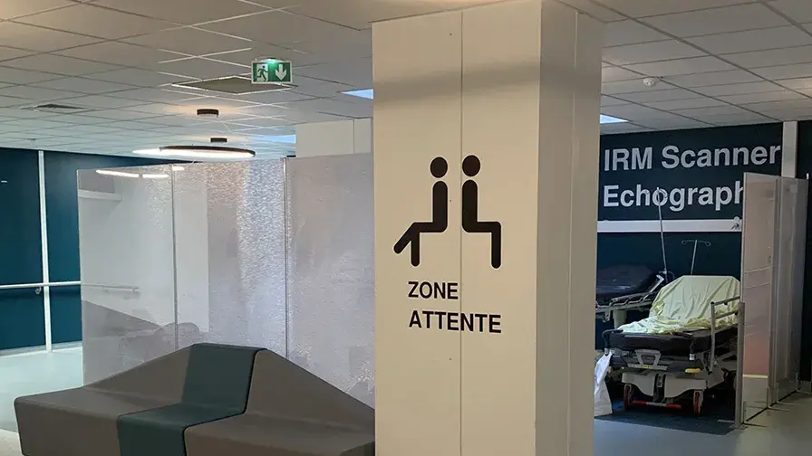 les espaces d’accueil et la signalétique du service d'imagerie repensés de l'hôpital Ambroise-Paré AP-HP