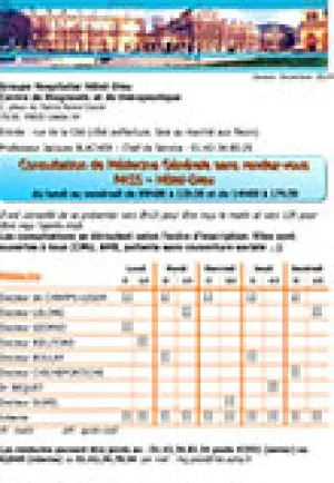 Consultation de médecine générale sans rendez-vous PASS- Hôtel-Dieu 